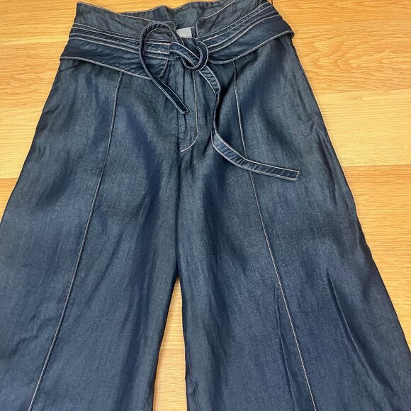 PINKFILOSOFY Wide Leg Belted Tencel Jeans Size Small - Picture 5 of 8
